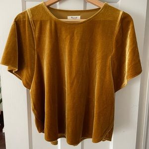 Madewell Velvet Butterfly Top